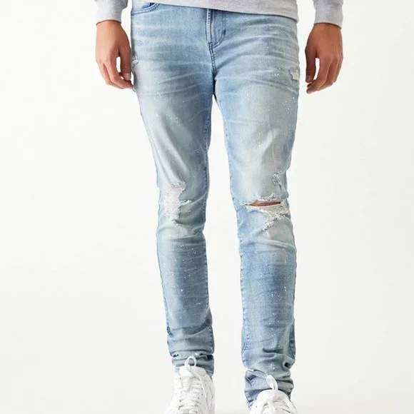 PacSun Light Ripped Stacked Skinny Jeans